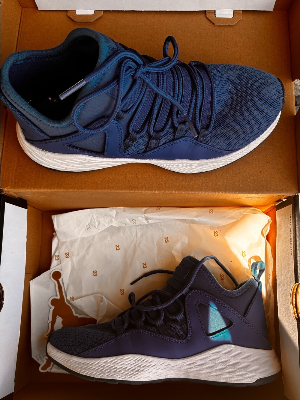 Kids Navy Blue Athletic Sneakers -